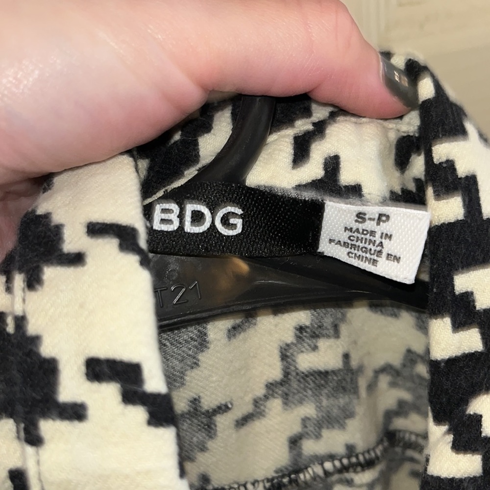 bdg hounds tooth flannel buttondown - Picture 3 of 5